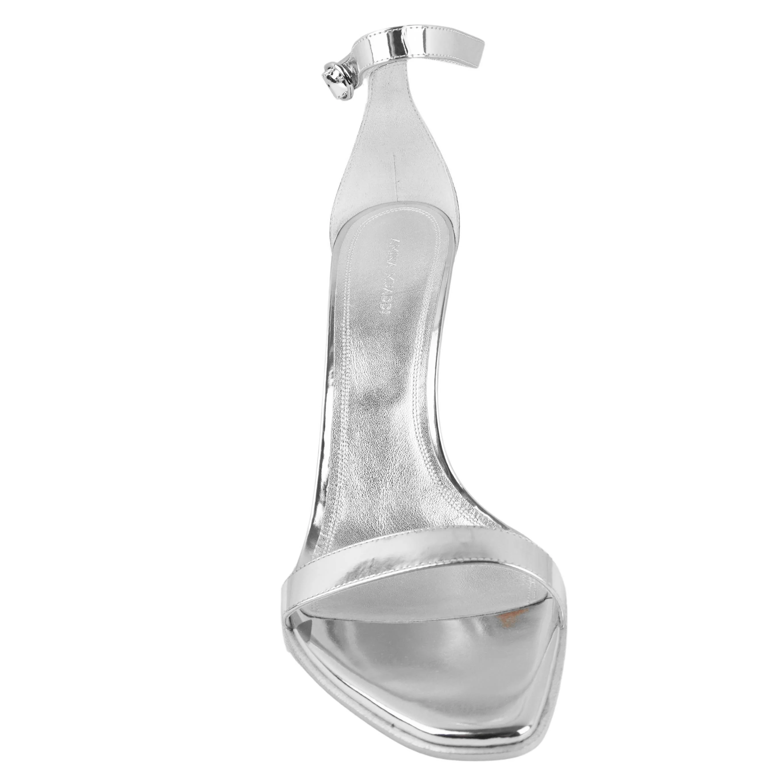 Amina Muaddi Kim Sandals in Mirror Silver - Image 4
