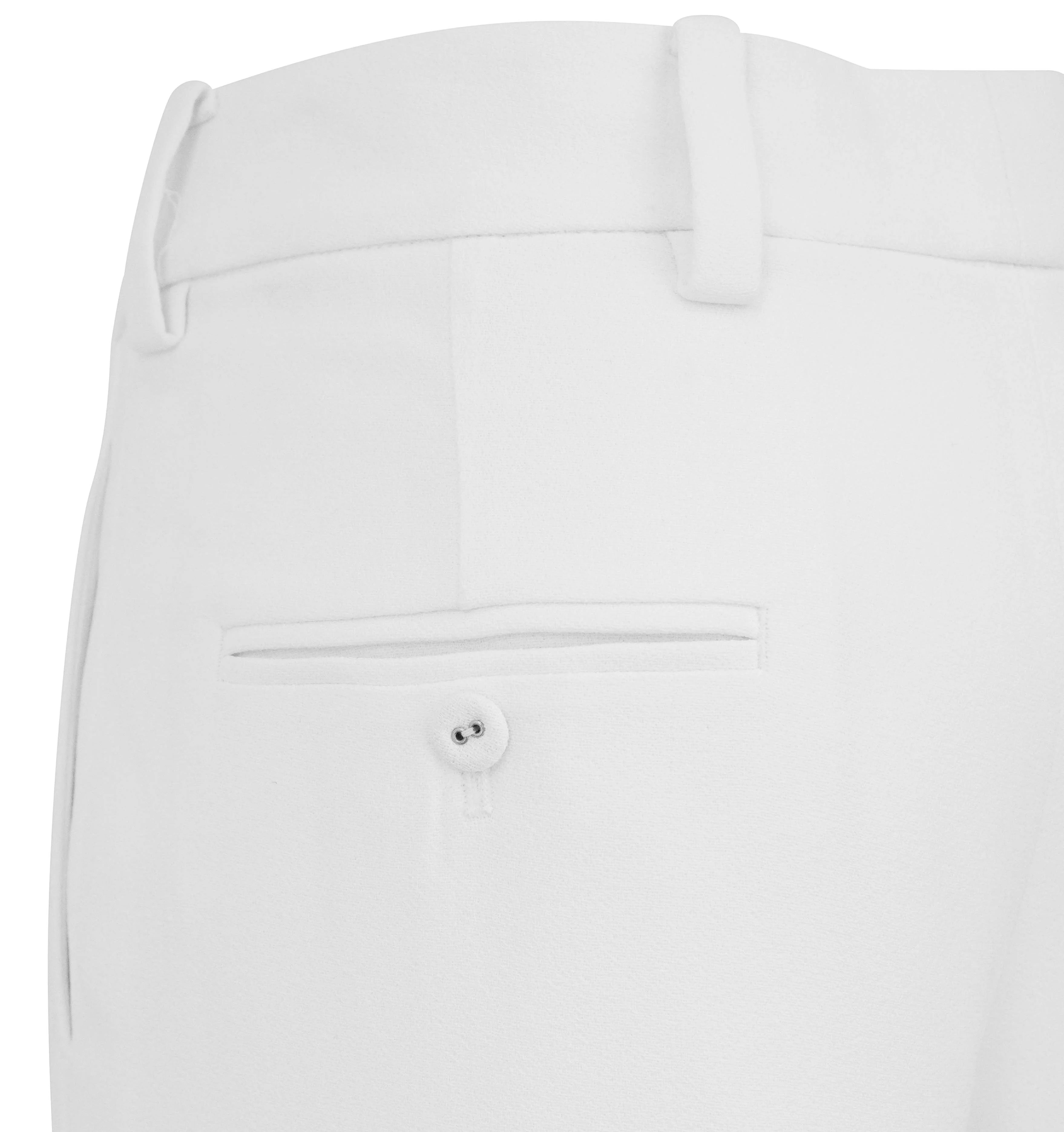 Brandon Maxwell Slit Inseam Straight Leg Trousers in White - Image 3