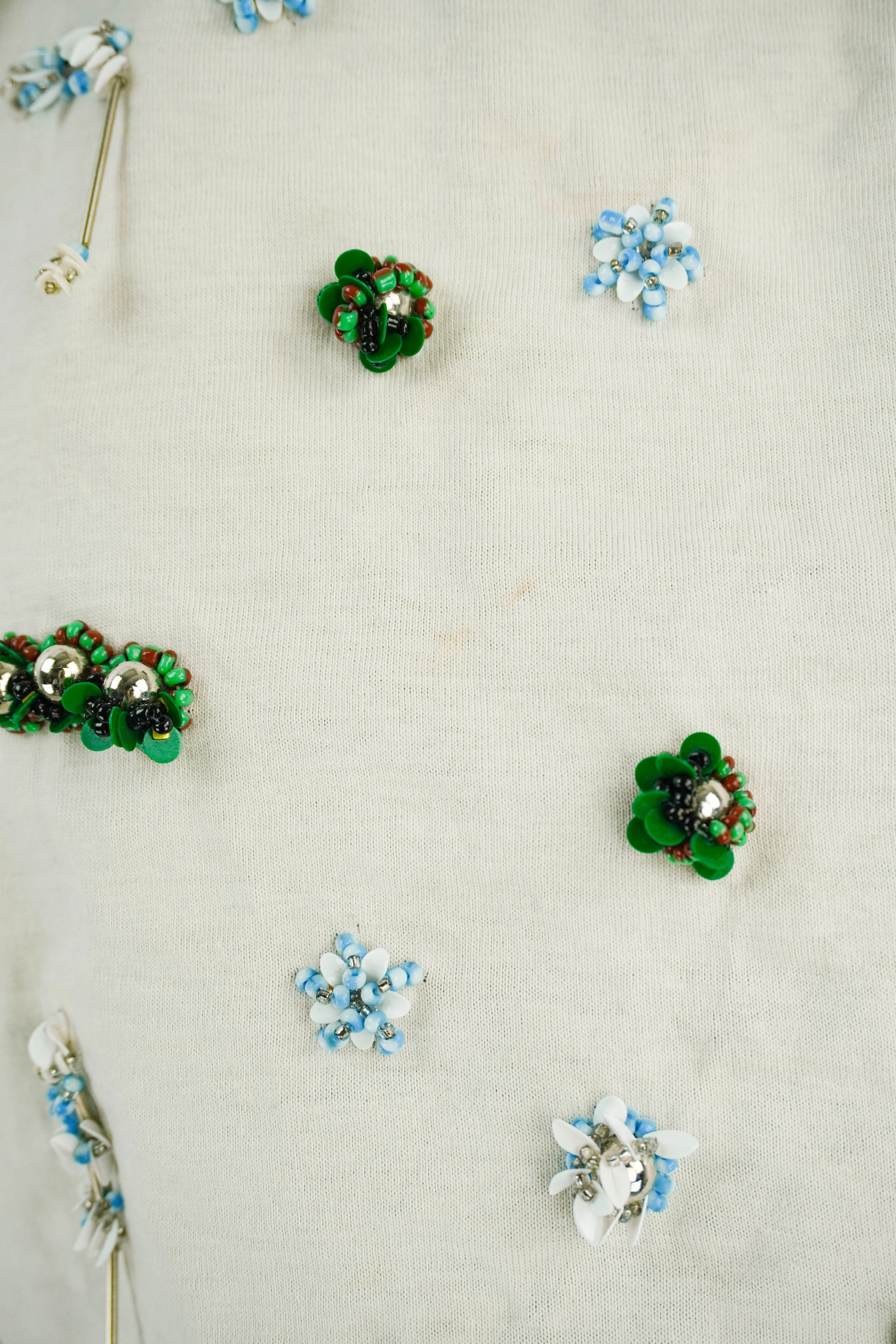 Chrisopher Esber Embla Beaded Crushed Tee in Beige - Image 5