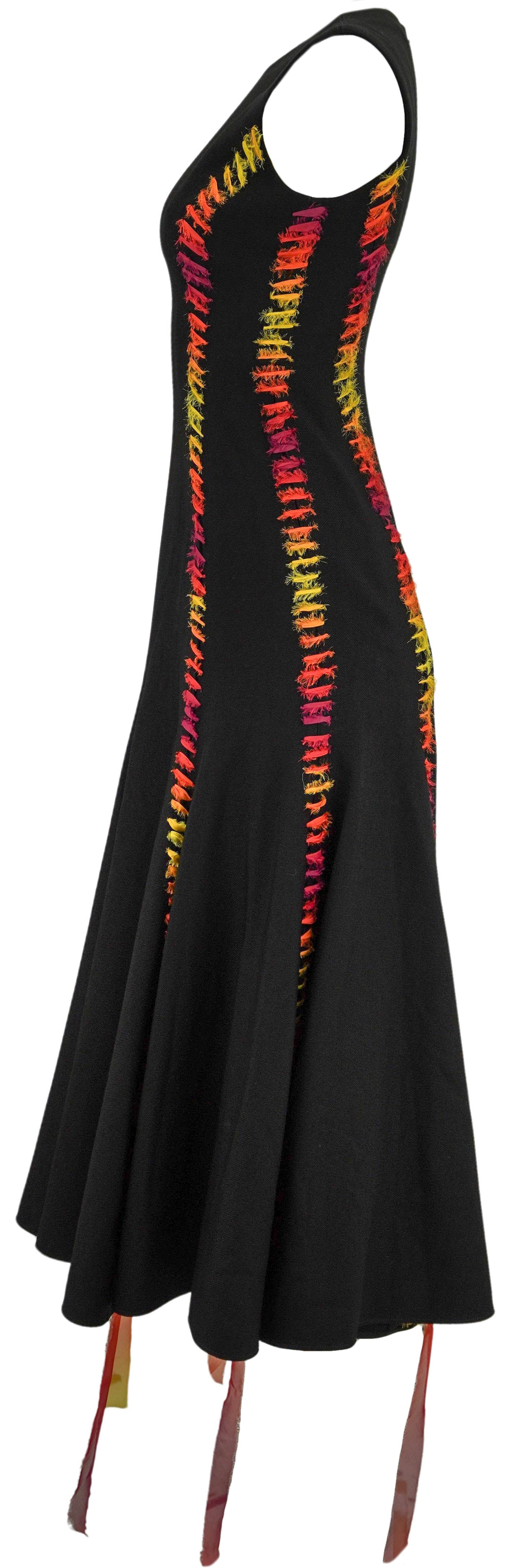 Gabriela Hearst Kendal Ribbon Dress in Black - Image 3