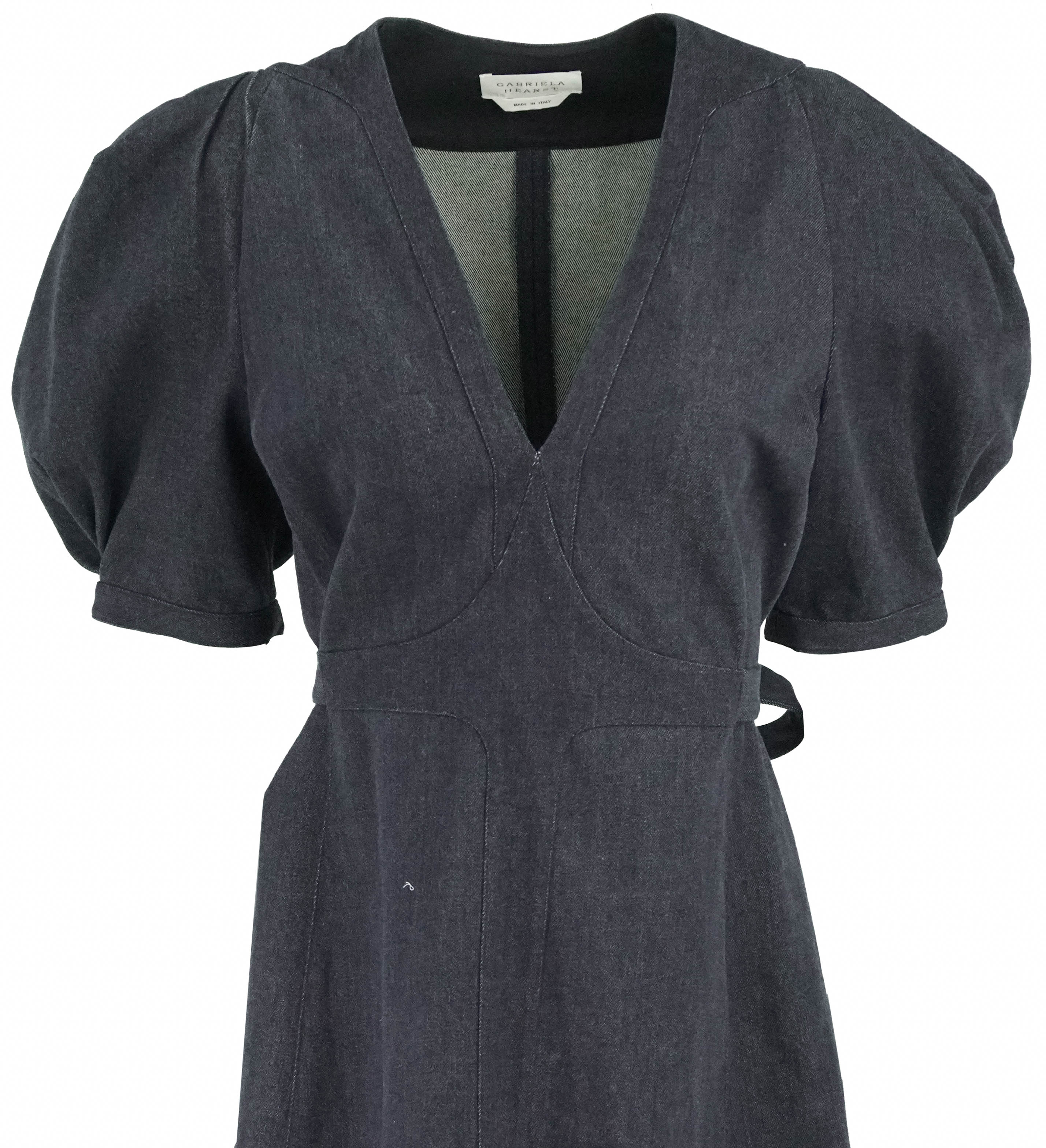 Gabriela Hearst Luz Denim Dress in Dark Blue - Image 3