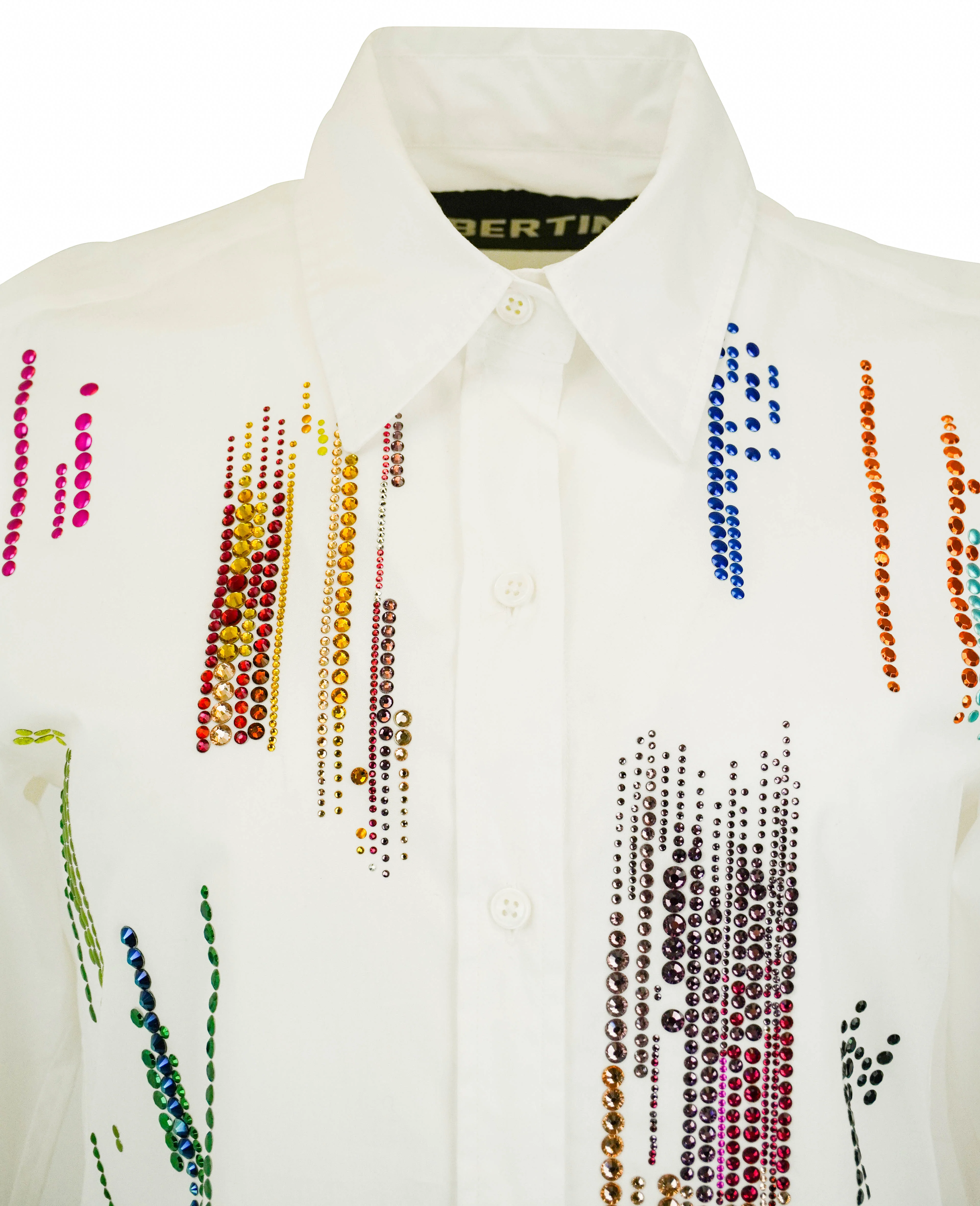 Libertine FWB Crystal Shirt in White Multi - Image 3