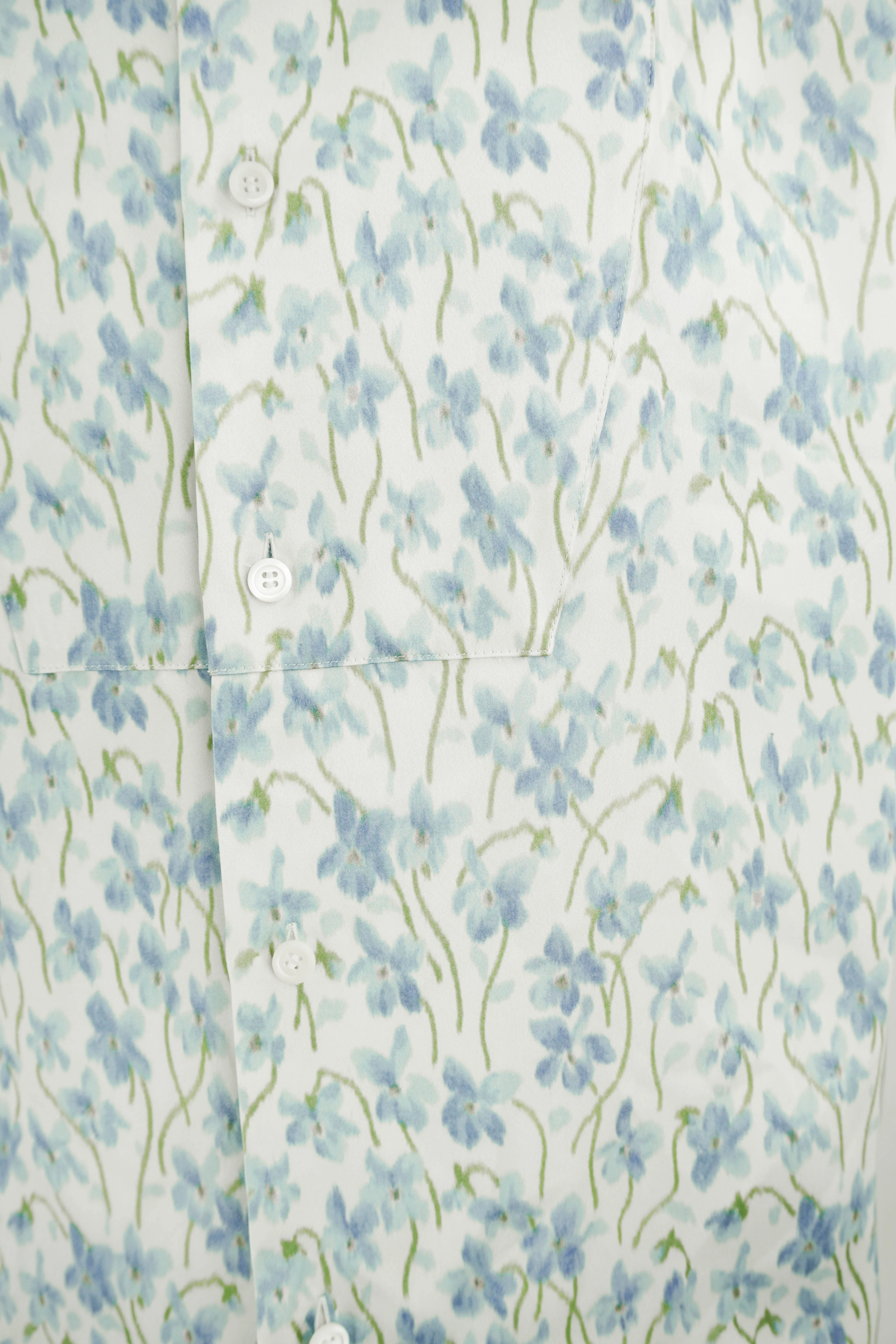 Loewe Floral Print Button Up Shirt in White - Image 4