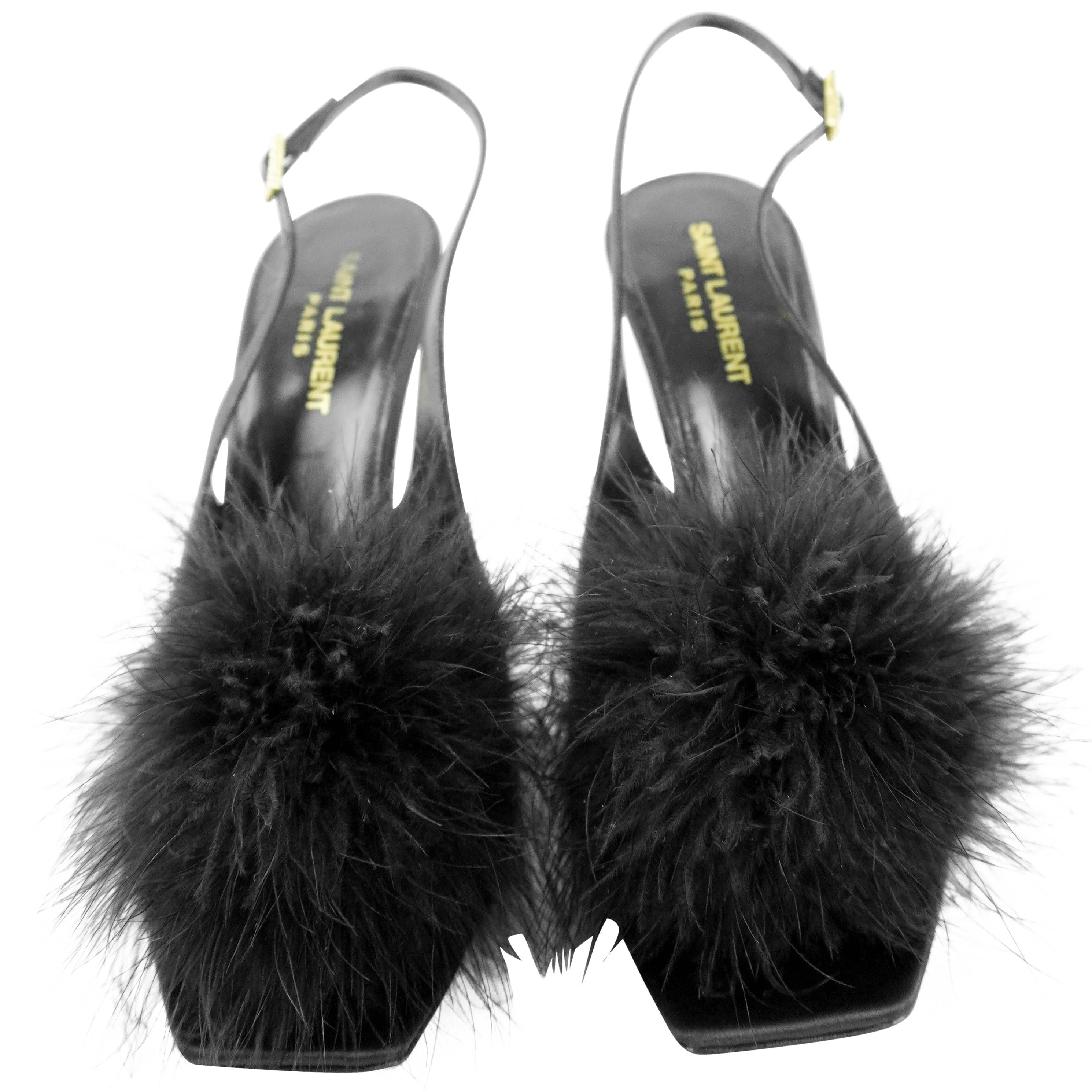 Saint Laurent Mae Slingback Heels in Black - Image 4