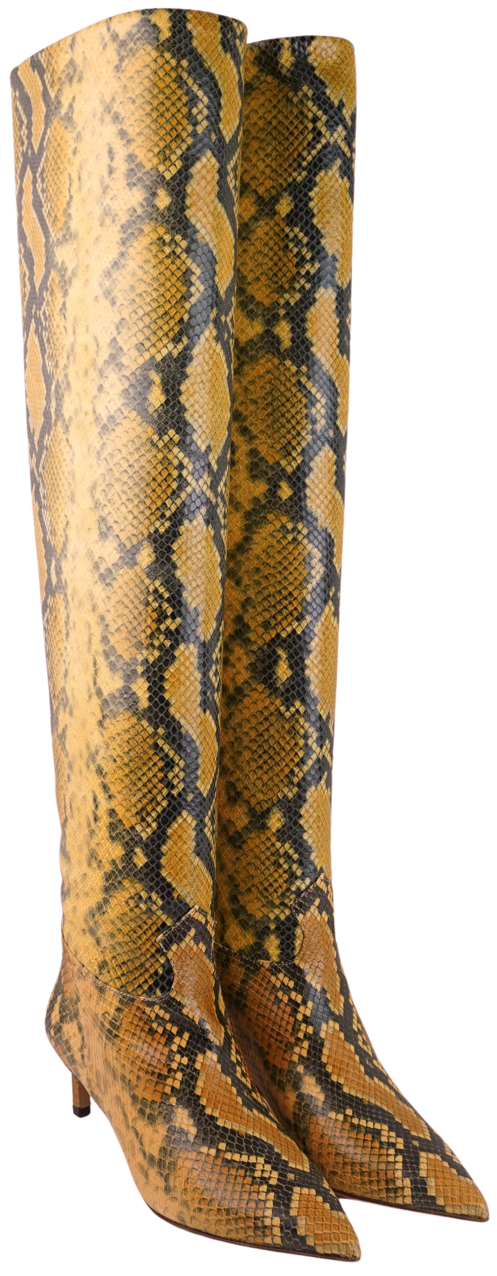 Ulla Johnson Carolina Thigh High Boots in Amber Python - Image 3