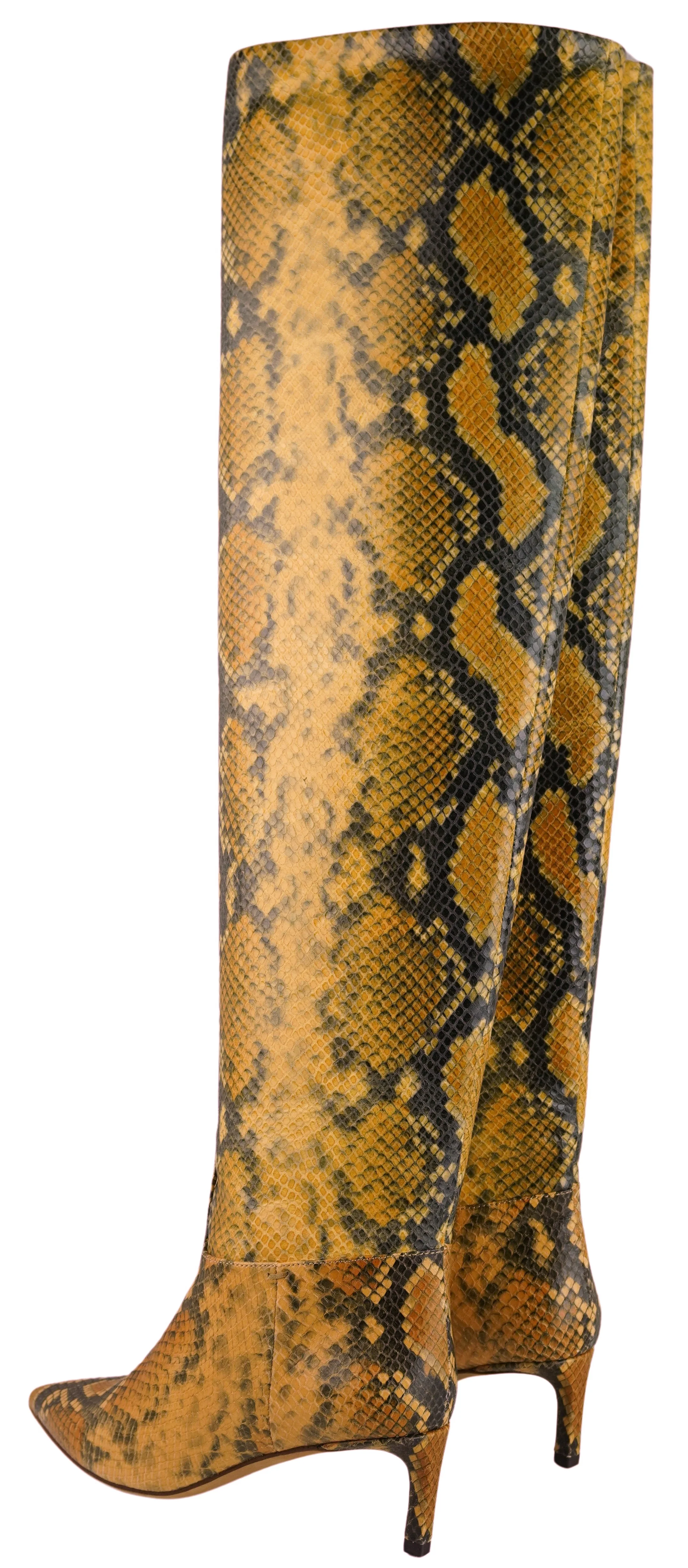 Ulla Johnson Carolina Thigh High Boots in Amber Python - Image 4