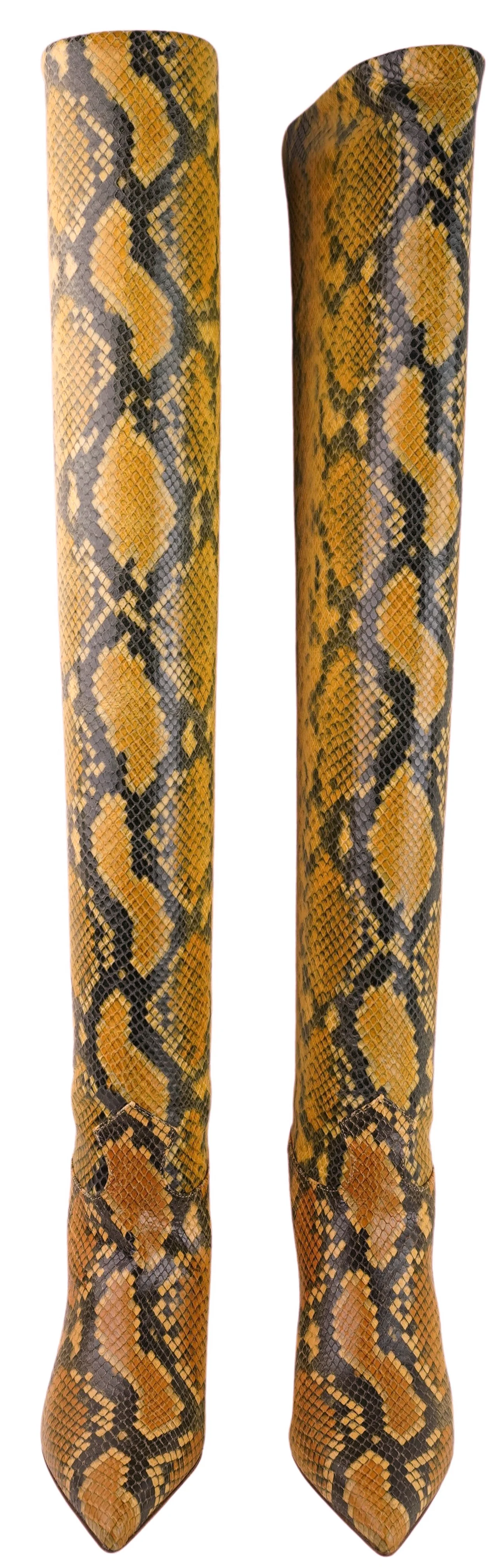 Ulla Johnson Carolina Thigh High Boots in Amber Python - Image 5