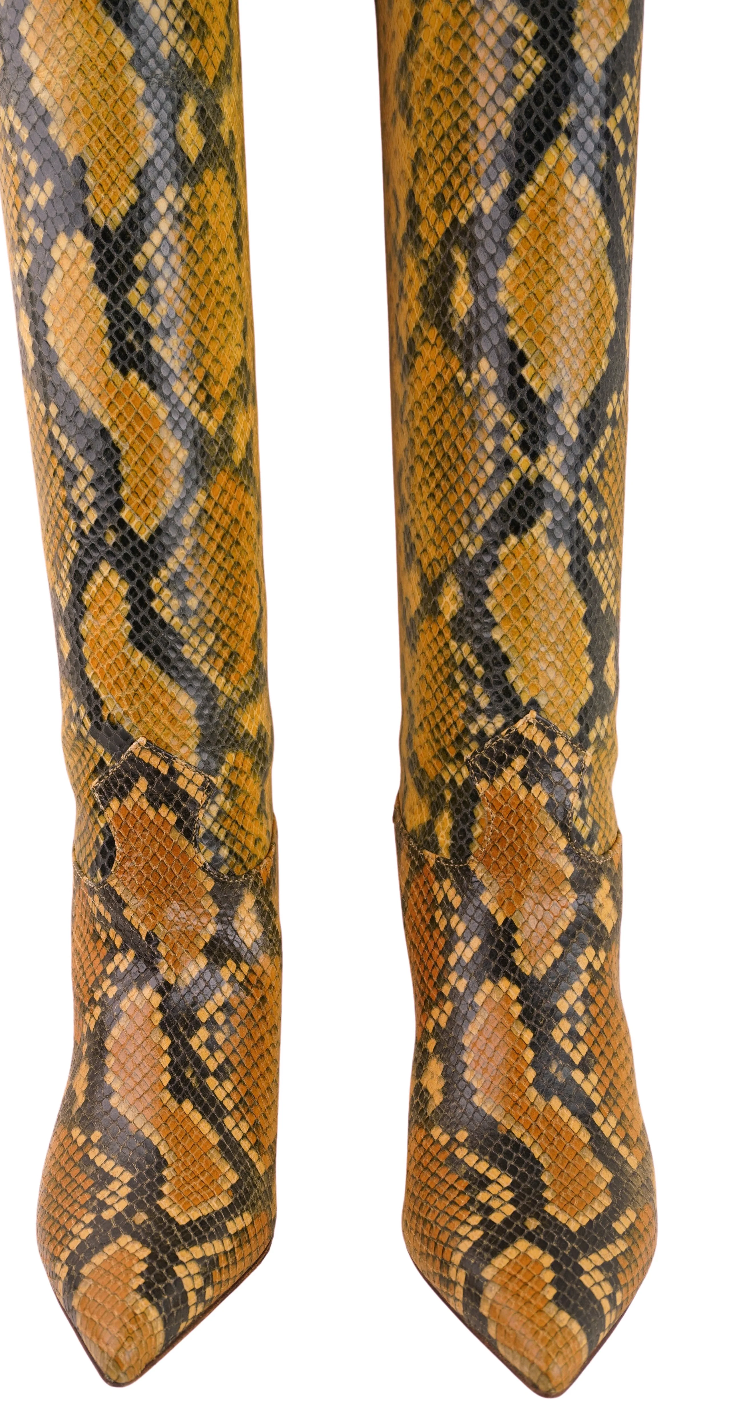 Ulla Johnson Carolina Thigh High Boots in Amber Python - Image 6