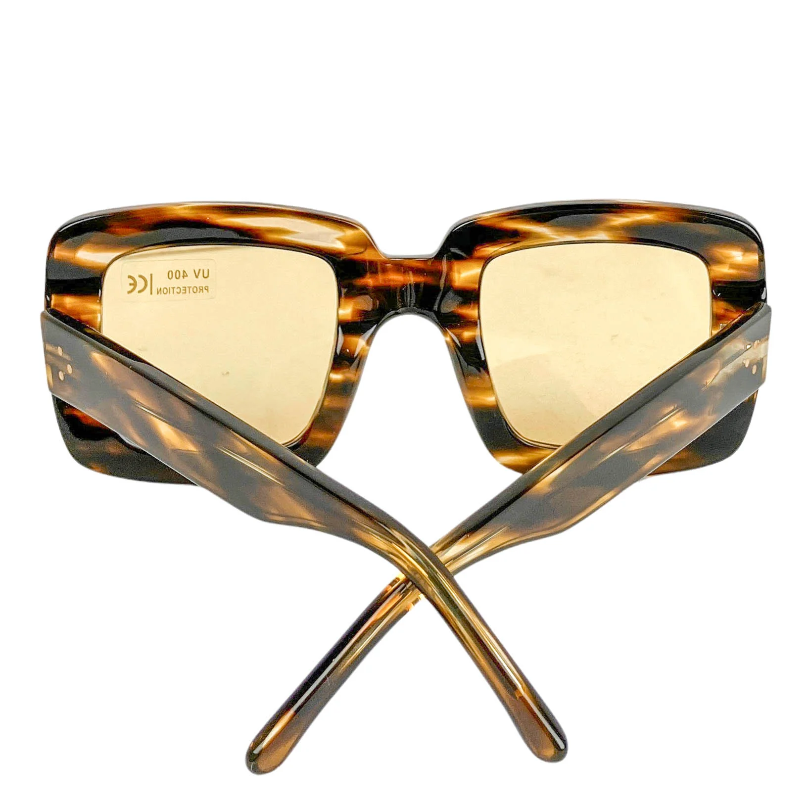 Ulla Johnson Daphne Square Frame Sunglasses in Brown/Gold - Image 4