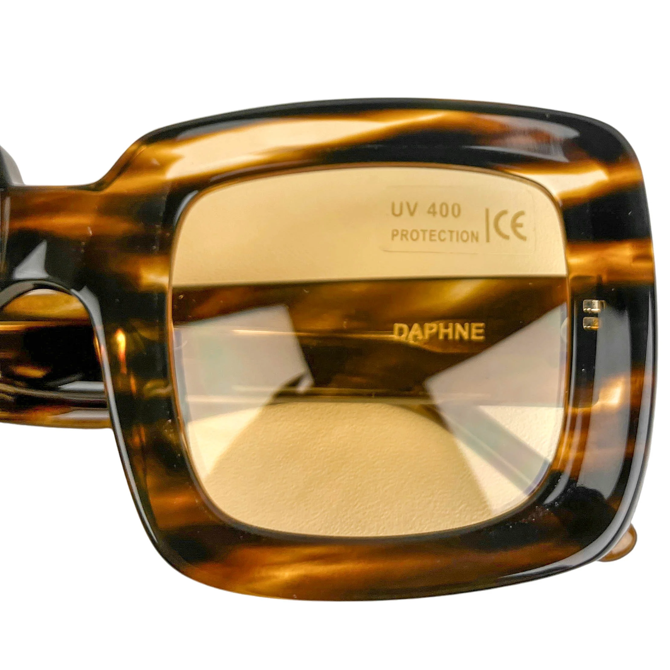 Ulla Johnson Daphne Square Frame Sunglasses in Brown/Gold - Image 5