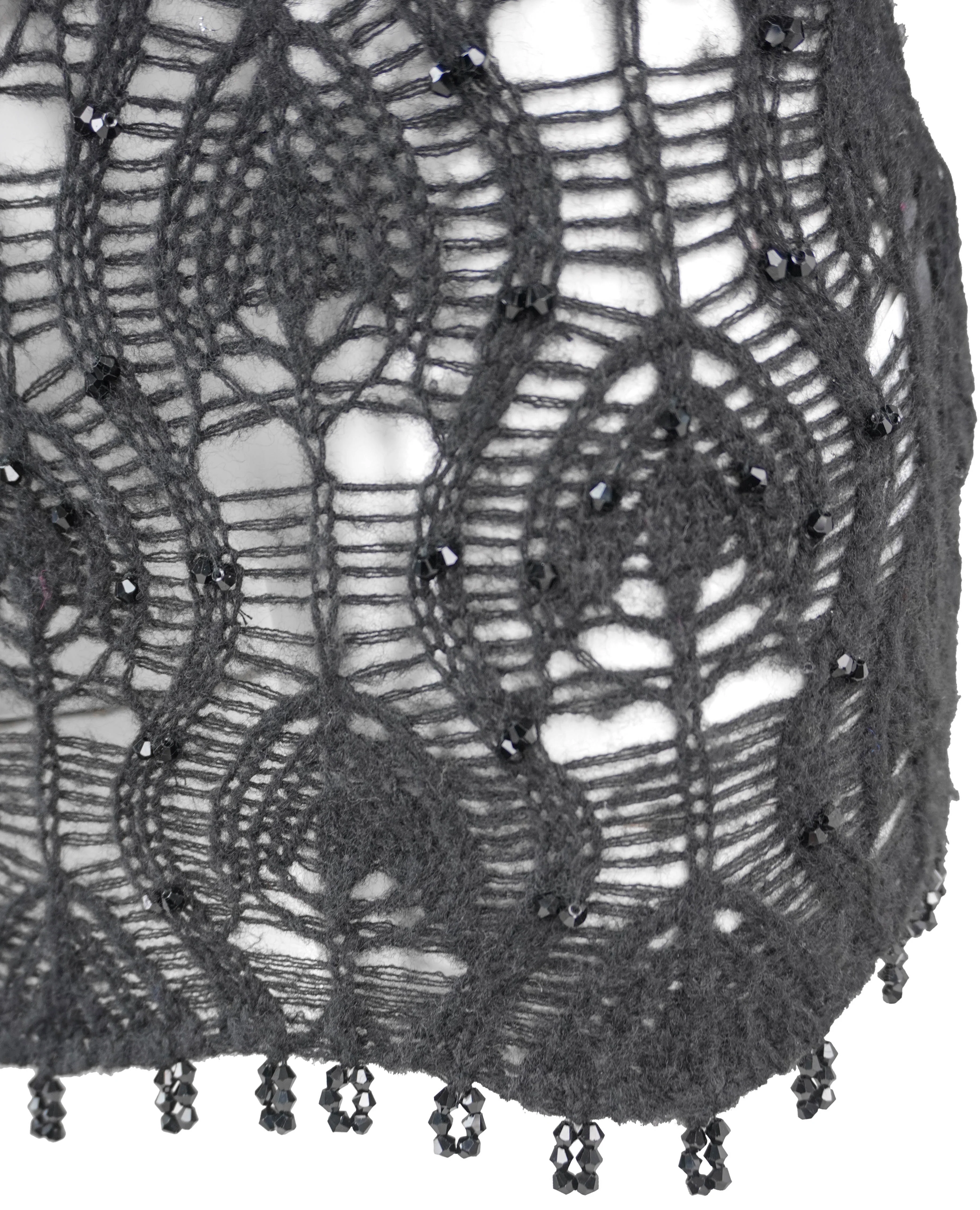 Versace Jeans Couture Mix Crochet Dress in Black - Image 5